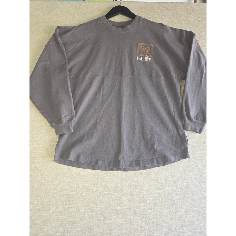 Disney Parks Spirit Jersey Walt Disney World Gold Sequin Logo Gray Size S